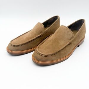 Vince Rafael Suede Slip On Loafers Men's Casual Luxury Camel Tan 10 NEW